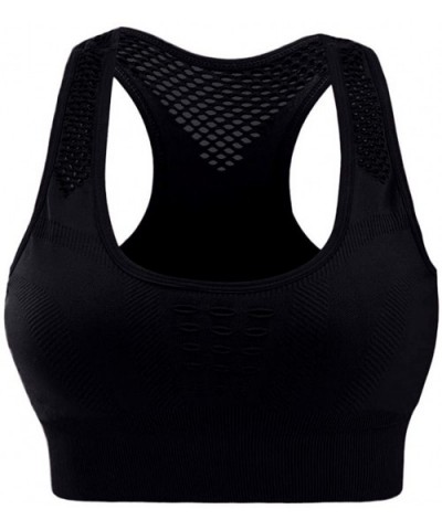 Air Permeable Cooling Summer Sport Yoga Wireless Bra - D-black - CG18UC9KDYX $20.67 Slips