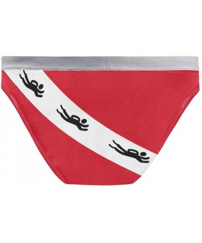 Women Underwear Bikini Waving Transgender Pride Flag Sexy Low Waist Panties Hipster Comfy Briefs - Scuba Dive Flag - CF18W53X...