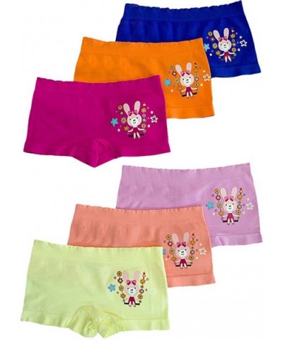 Girls's Junior Teen Pack of 6 Comfortable Seamless Stretch Boyshorts Underwear - Enchanted Bunny - C9123V419YJ $26.80 Bras