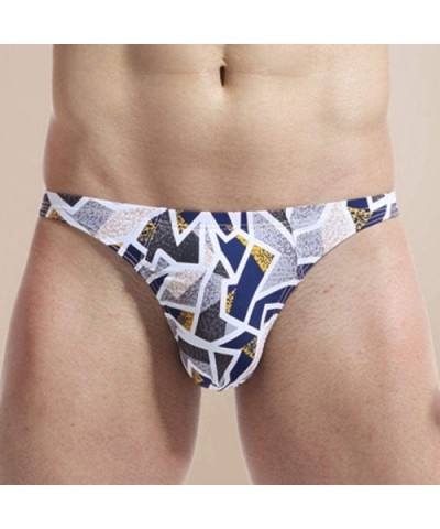 Men Briefs Youth Underwear Thong T-Back Low Waist Underpants Male Bulge Appeal Floral Fashion Jockstrap-2_XL_1 - 2 - CK190RKM...