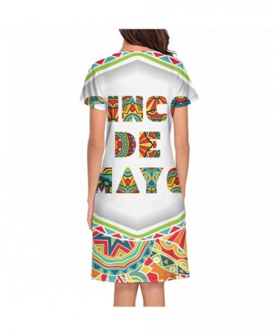 Women's Girls Crazy Nightgowns Nightdress Short Sleeve Sleepwear Cute Sleepdress - Mexican Style Greetings - C51938MKIC8 $49....