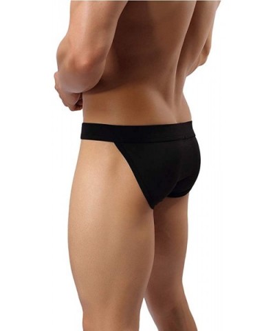 Men's Sexy Briefs Low Rise Bulge-Enhancing Bikini Underwear - 1-pack Black - C418HSZHGCI $12.02 Briefs