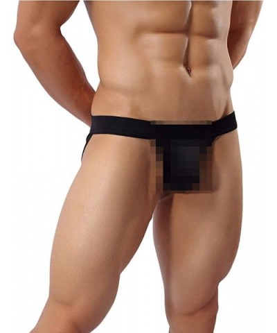 Men's Sexy Briefs Low Rise Bulge-Enhancing Bikini Underwear - 1-pack Black - C418HSZHGCI $12.02 Briefs