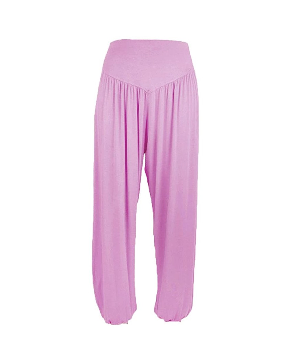 Plus Size Women Casual Loose Harem Pants Casual Solid Color Sport Yoga Trousers - Pink - CI1962CD29S $24.72 Panties