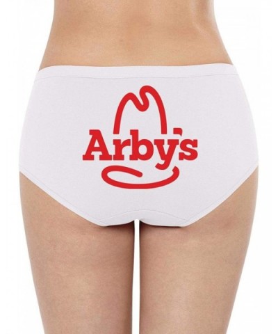 Women's Stylish Brief Arby's-Logo- Stretchy Soft Bikini Panty - White-25 - CF18QNK5H27 $25.95 Panties