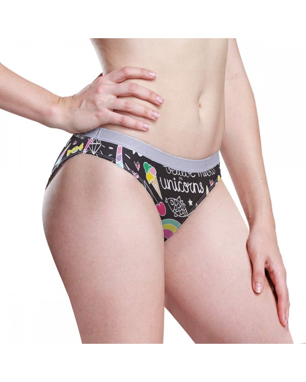 Women's Underwear Funny Sloth On Tree Bikini Panties - Doodle Drawings and Texts - CI18X8UASL3 $27.72 Panties