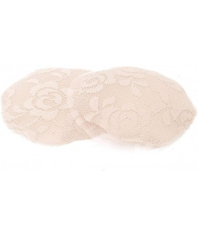 Womens Floral Lace Pasties Nipple Covers Breathable Reusable Invisible Adhesive Sticky Bra Breast Petals Stickers - Nude - CT...