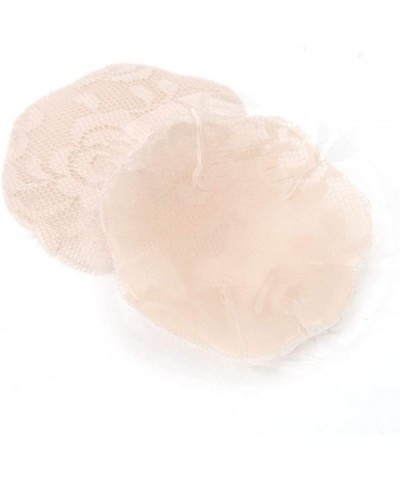 Womens Floral Lace Pasties Nipple Covers Breathable Reusable Invisible Adhesive Sticky Bra Breast Petals Stickers - Nude - CT...