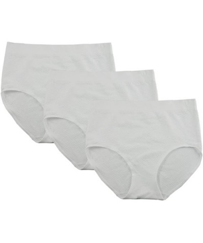 Women's Underwear Seamless Full Briefs Panties - 3 Pack - White - C418G44N4OG $32.84 Panties