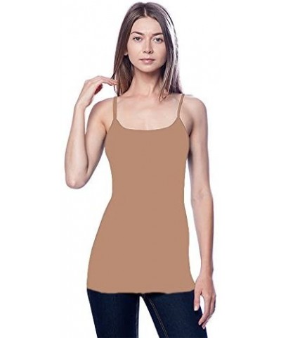 4 Pack Active Basic Women's Basic Tank Top (S-Wh/Dst Slmn/Dst Sg/Bk) - C817WW04I6H $26.17 Camisoles & Tanks