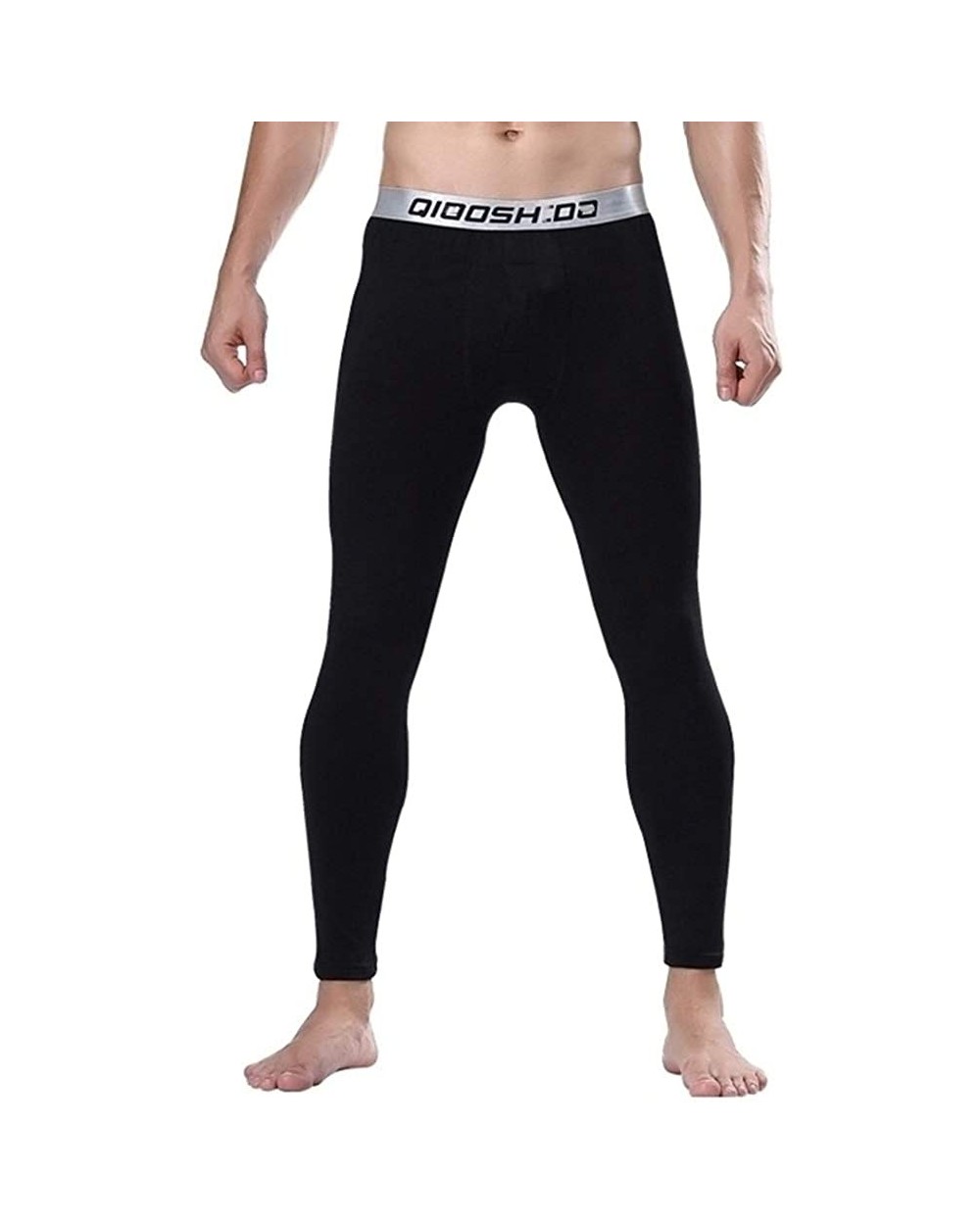 Men's Long John Thermal Underwear Bottom Thin Section Plus Velvet Warm Pants for Cold Weather - Black - CG18AOZWQND $60.56 Th...