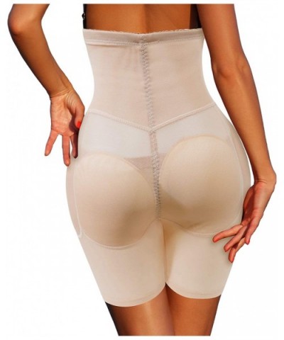 Womens Butt Lifter Tummy Control Panties High Waist Hip Padded Panty Body Shaper Thigh Slimmer Shapewear - Beige - CH1927C9YO...