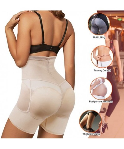 Womens Butt Lifter Tummy Control Panties High Waist Hip Padded Panty Body Shaper Thigh Slimmer Shapewear - Beige - CH1927C9YO...