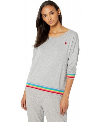 Women's Cozy Long Sleeve Pajama Top - Grey - CN18HTRL80C $36.84 Tops