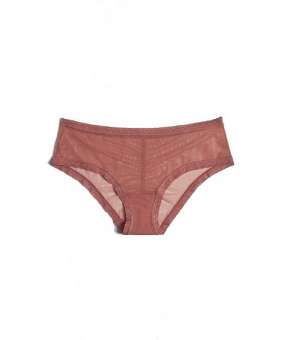 The Mesh Lace Trim Hipster Panty - 0259625 - Nutmeg - CI18LSR7WDL $21.84 Panties