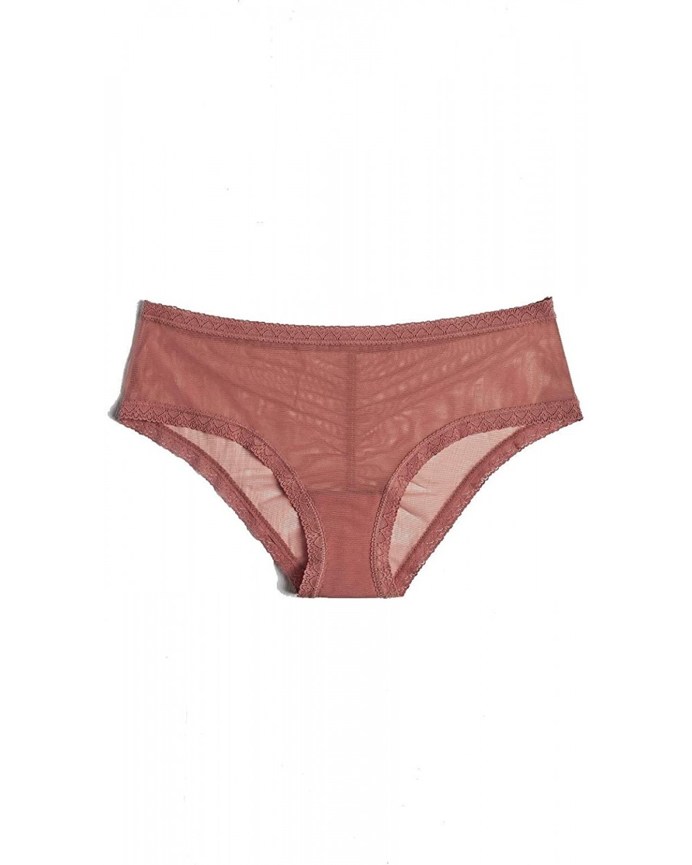 The Mesh Lace Trim Hipster Panty - 0259625 - Nutmeg - CI18LSR7WDL $21.84 Panties