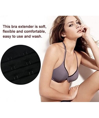 Women's Bra Extenders 5 Hook for Plus Size Bras Extenders Bra Strap Extensions - 4pack black - CX186ZZLX82 $18.53 Accessories