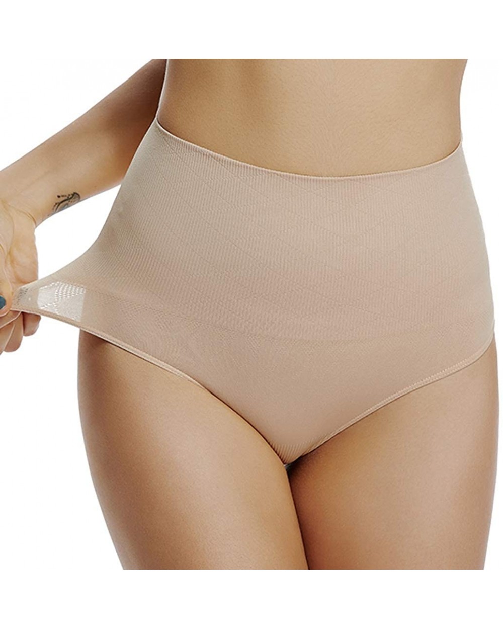 High Waist Thong Shaper Body Brief Control Panty JW009010011012048049JL197199 - Beige 198 - CN18M5CQAO4 $28.48 Shapewear