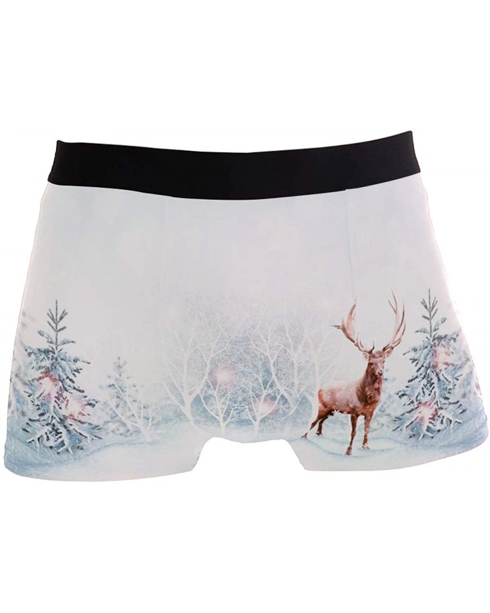 Cartoon Funny Animal Men's Underwear Boxer Briefs Breathable - Deer - CY11I9PQ62B $26.27 Briefs