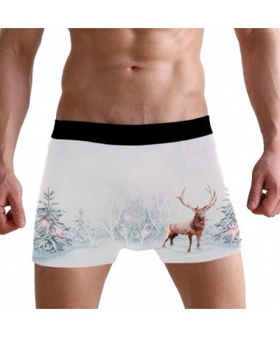 Cartoon Funny Animal Men's Underwear Boxer Briefs Breathable - Deer - CY11I9PQ62B $26.27 Briefs