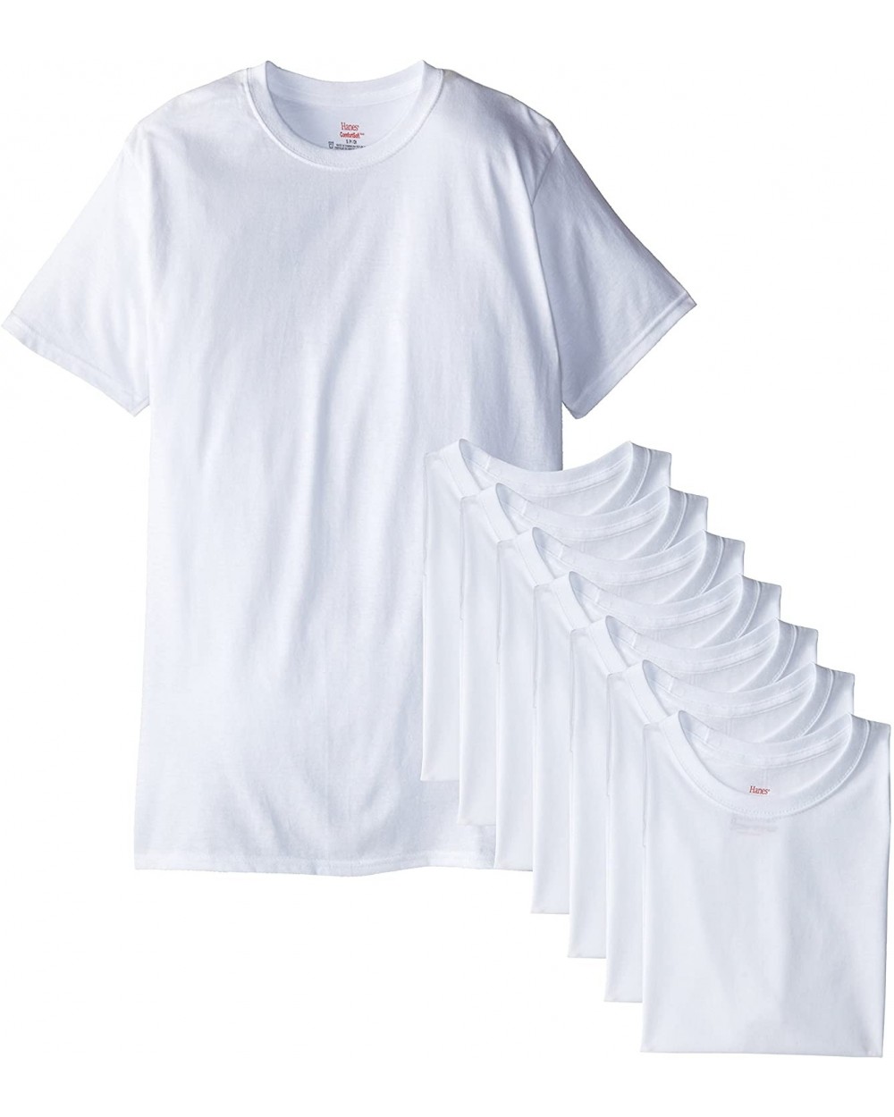 Men's 8-Pack Crew T-Shirt - White - CQ11JFT66Q1 $45.65 Undershirts