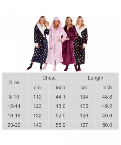 Ladies Long Length Luxury Shimmer Dressing Gown Fleece Hooded Robe Warm + Fluffy Socks - Light Pink With Socks - CJ18A4ZG2UK ...