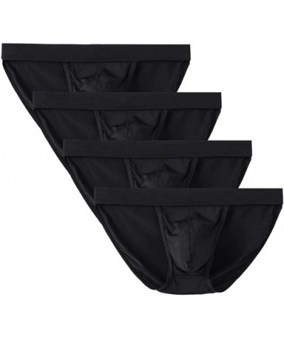 Men's Bikinis Underwear Low Rise Nylon Briefs Underpanties - 4pack1 - C3192G57GDN $38.64 Briefs