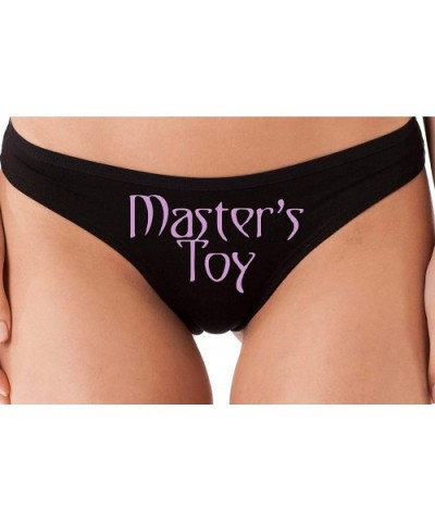 Masters Toy for BDSM Sub Slut DDLG Sexy Black Thong Panties - Lavender - CQ18NUUEU9G $20.14 Panties