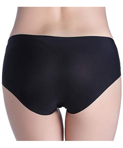 Women's No Show Hiphugger Panties Pack of 6 - 4 Pack Black Black Beige Beige - CR18AW2CRHM $29.27 Panties