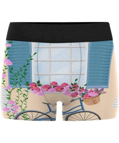 Men's Boxer Briefs Underwear Bicycle Floral Window XS - Multi 1 - C918WRUK6DX $38.95 Boxer Briefs