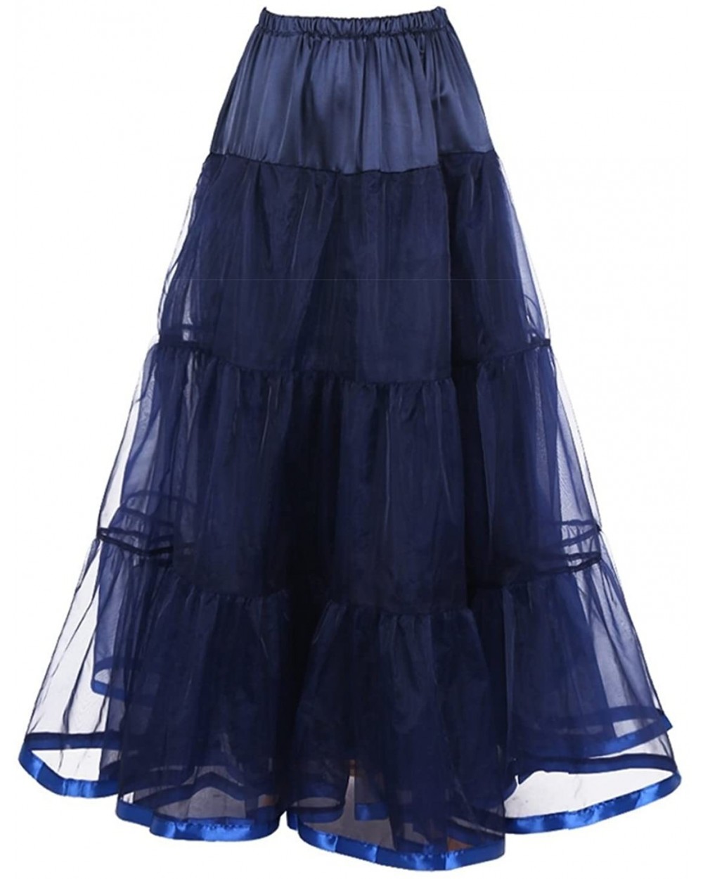 Women's Ankle Length Petticoats Bridal Slips Long Underskirts for Dresses - Navy - CW18AEDAWS7 $29.81 Slips