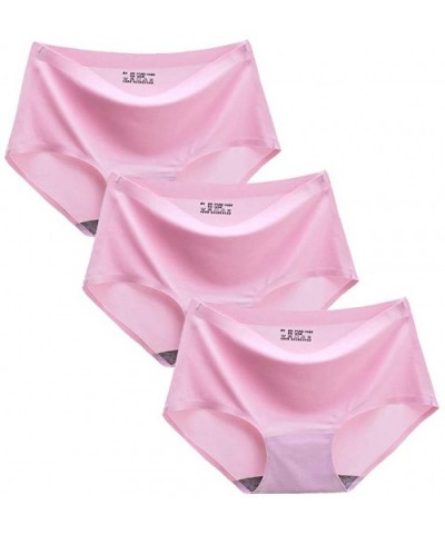 Women's Seamless Invisible Panties 3-5 Pack Underwear No Show Laser Cut Hipster Brief - 3pink - CL18SAAOITR $20.91 Panties