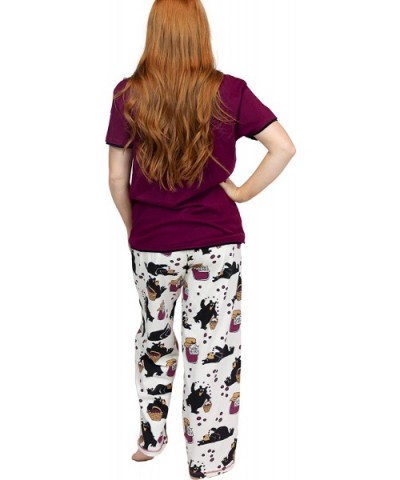 Women's Pajama Set- Short Sleeves with Cute Prints- Relaxed Fit - Huckleberry Pajama Set - CT18DLCONXR $62.59 Sets