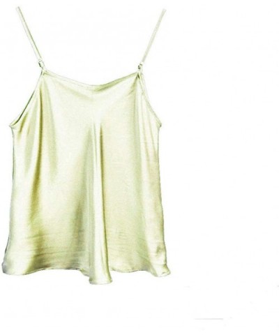 100% Mulberry Silk Camisole Adjustable Strap Made By Bias Women Vest Tops - 18 - CT18X65Y55W $46.38 Camisoles & Tanks