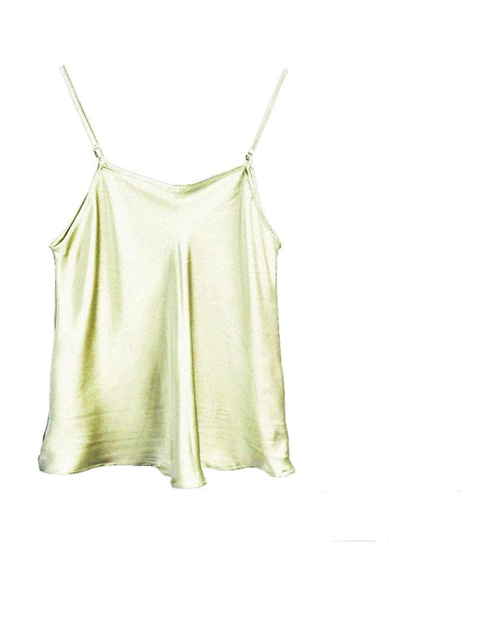 100% Mulberry Silk Camisole Adjustable Strap Made By Bias Women Vest Tops - 18 - CT18X65Y55W $46.38 Camisoles & Tanks