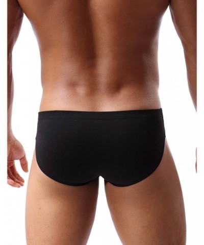 Sexy Pouch Briefs Breathable Cotton Underwear B1130 - Black - CL18CW4XGYU $13.46 Briefs