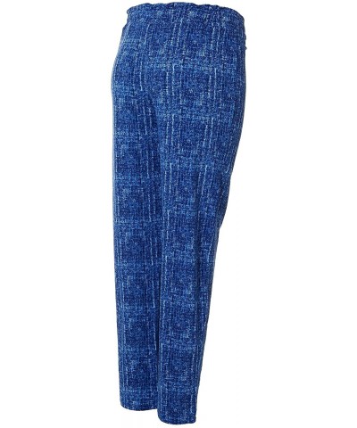 Womens Thatched Print Slim Pajama Pants - Blue - C319E4GLRMY $37.51 Bottoms