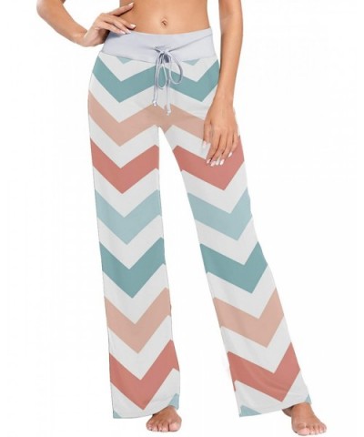 Women's Comfy Stretch High Waist Drawstring Palazzo Wide Leg Pants - Strips - C7199DACDWY $43.40 Bottoms