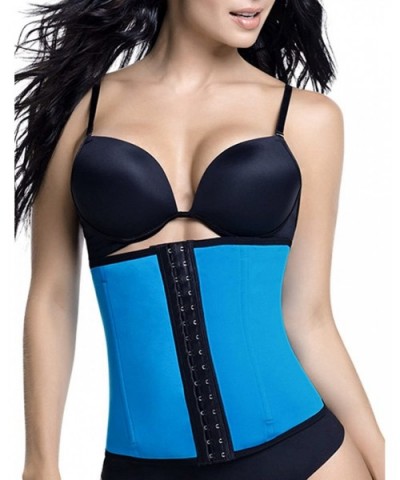 1063 Highest Compression Waist Training Cincher 3 Plus D - Turquoise - CG12BNS6UXZ $20.52 Shapewear