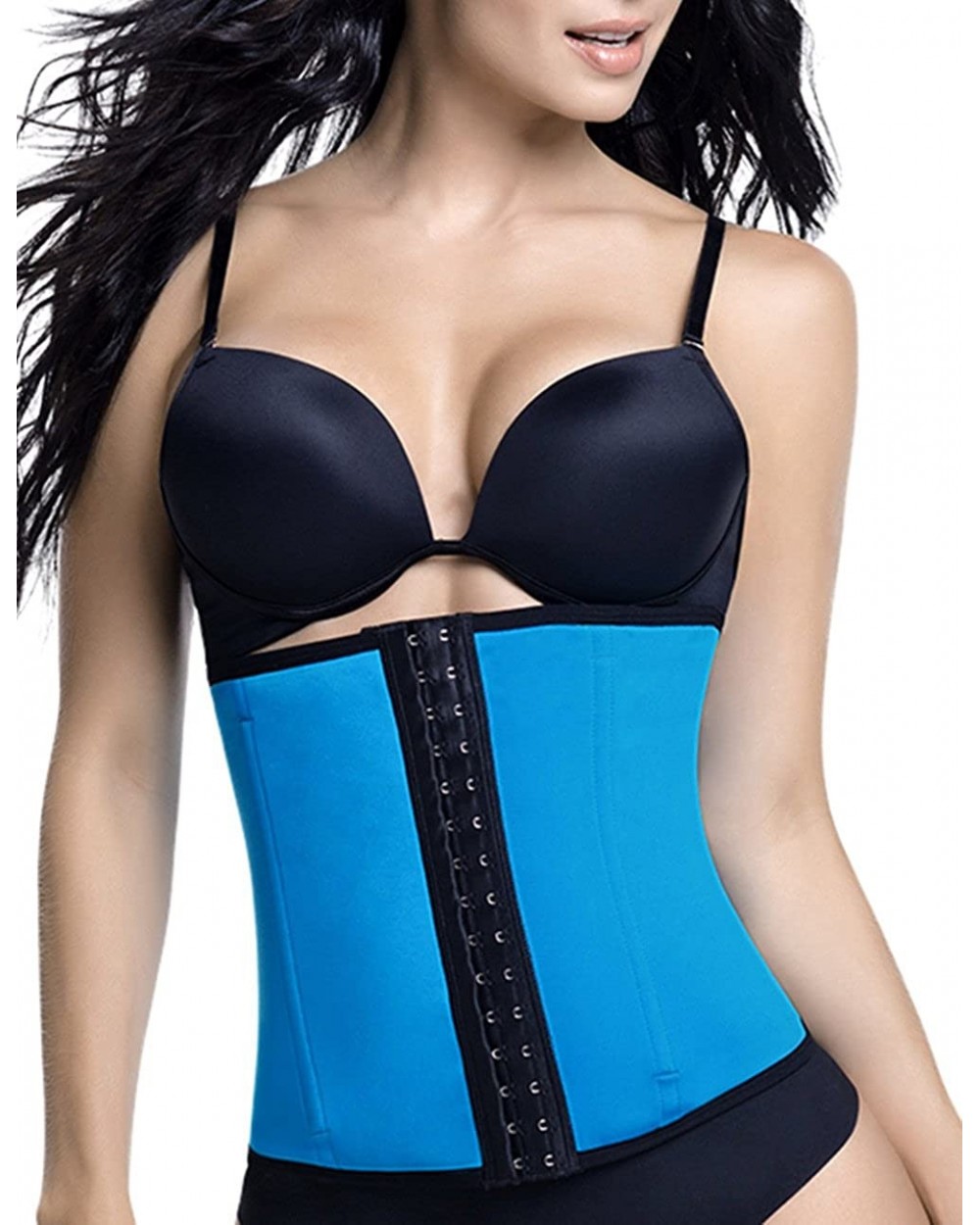 1063 Highest Compression Waist Training Cincher 3 Plus D - Turquoise - CG12BNS6UXZ $20.52 Shapewear