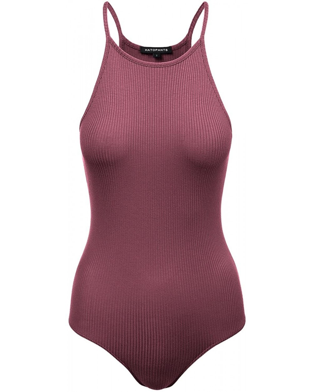 Women's Racerback Tank Top Ribbed Cotton Bodysuits - 408-burgundy - C818QNMHHW5 $20.77 Shapewear