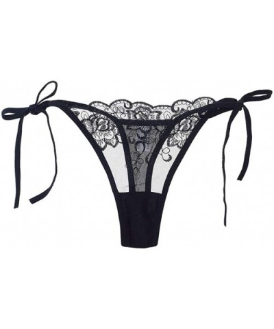 Women Clothes Women's Lingerie Lace G-String T-Back Panties Underwear Thongs - Black - CR18NC8O4O2 $13.06 Bustiers & Corsets