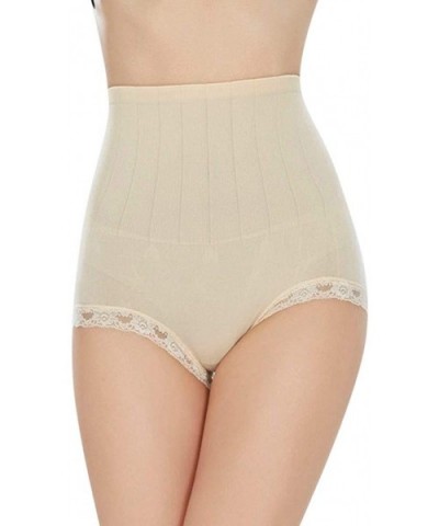 Women Panties- Sexy Cotton Underwear Womens High Waist Control Body Shaper Briefs Slim Pants - A Beige - CA18R8394U0 $11.42 S...