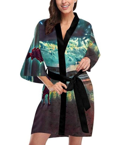 Custom Silent Landscape Women Kimono Robes Beach Cover Up for Parties Wedding (XS-2XL) - Multi 3 - CM194TDKTT5 $78.81 Robes