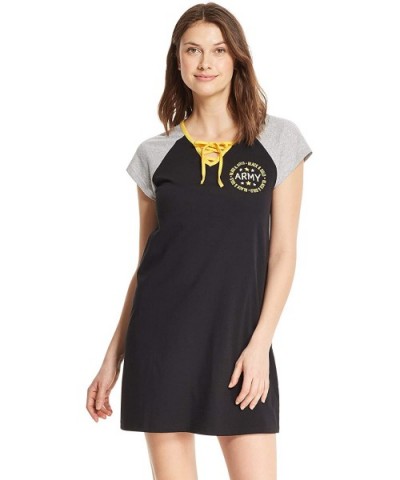 Women's Short Sleeve Dorm Sleepshirt Pajamas - Black - C618OX2T9HX $13.33 Tops