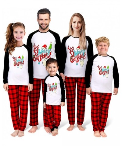 Family Christmas Pajamas Matching Sets-Christmas PJs for Holiday Xmas Sleepwear - Merry Christmas Lettering - CC18ISRWQRY $28...