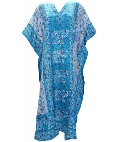 Kaftan Tunic Kimono Dress Ladies Summer Women Evening Maxi Party One Size - Multi-4 - C812NYXEGI9 $24.52 Nightgowns & Sleepsh...