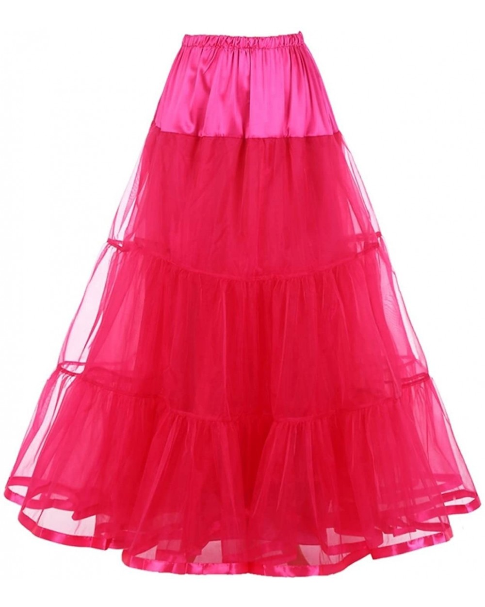 Women's Ankle Length Petticoats Bridal Slips Long Underskirts for Dresses - Rose - C618AEEOU32 $28.36 Slips