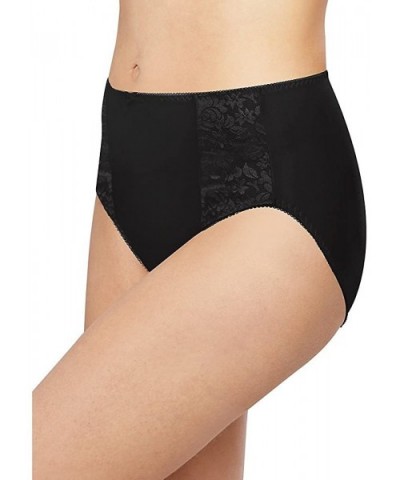 Designs Women's Double Support Hi-Cut Panty - Black - C117AA8RGQX $18.55 Panties