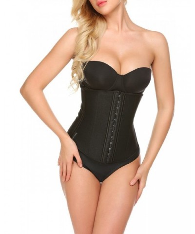 Women's Waist Trainer Corset Body Cincher Shapewear Sport Girdle XS-6XL - A-black - CN1892MXMK4 $23.45 Shapewear